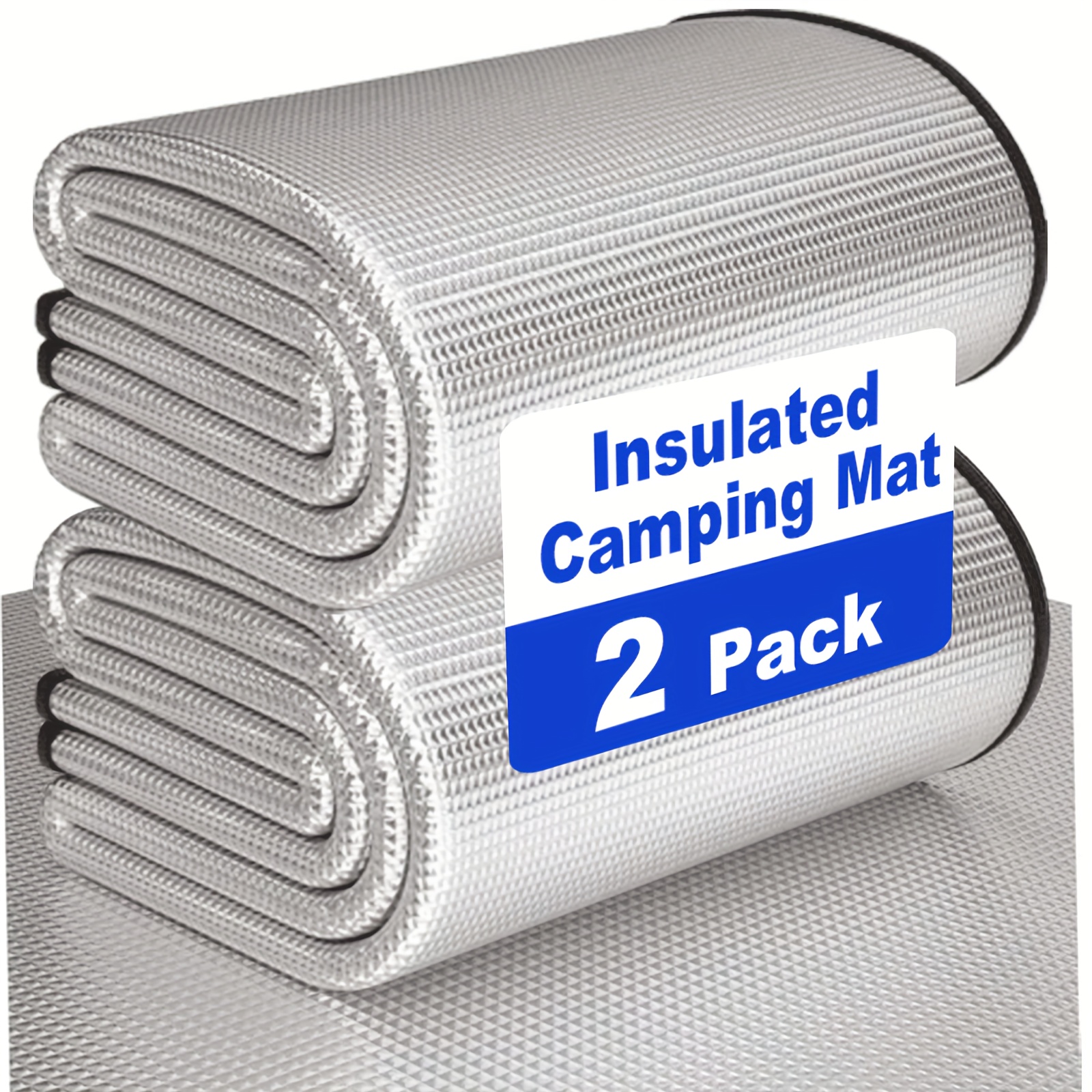 E-shop 2 Stück Ganzjahres-Hochwertige & Isolierte Campingmatte - 78" Große, Langlebige Aluminiumfolie & EPE-Stoff, Tragbare Faltbare