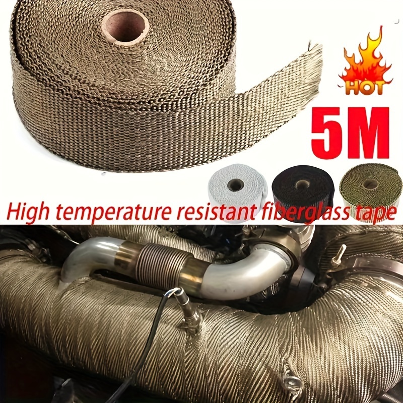 

Resistant 196.85 Inch Fiberglass Tape For Exhaust Wrapping - - Suitable For Automotive And Motorcycle Applications - Metal , Pipes, Fiberglass Insulation Tape, Halloween/christmas Gift