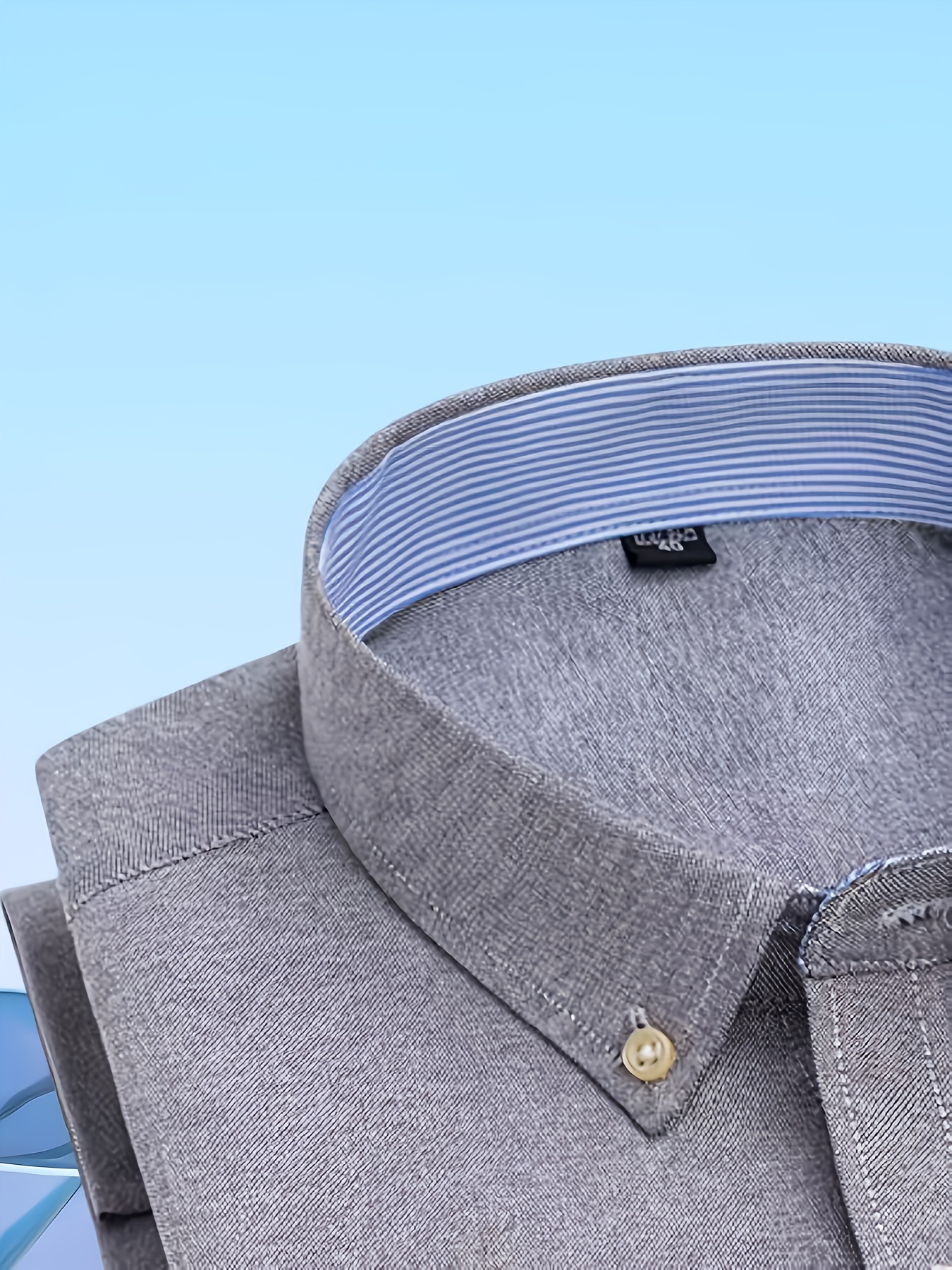 قميص رجالي عصري كاجوال بأكمام طويلة من قماش أكسفورد | مطرز، بأزرار، مناسب للعطلات وعصرية، متوفر بألوان متعددة