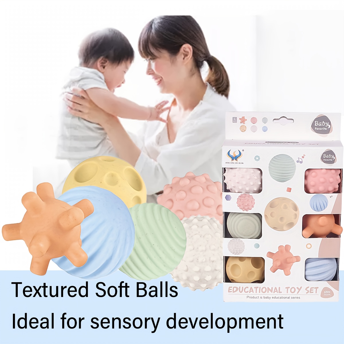 Textured Soft Balls Safe Squeeze Ball Easy to Grip Youngsters Bath Squeeze Massa