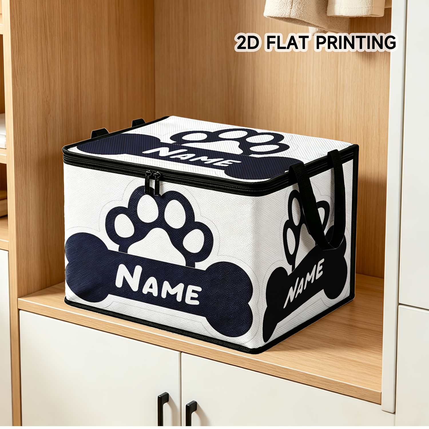 Personalized Pet Name Custom Non-Woven Fabric Storage Box