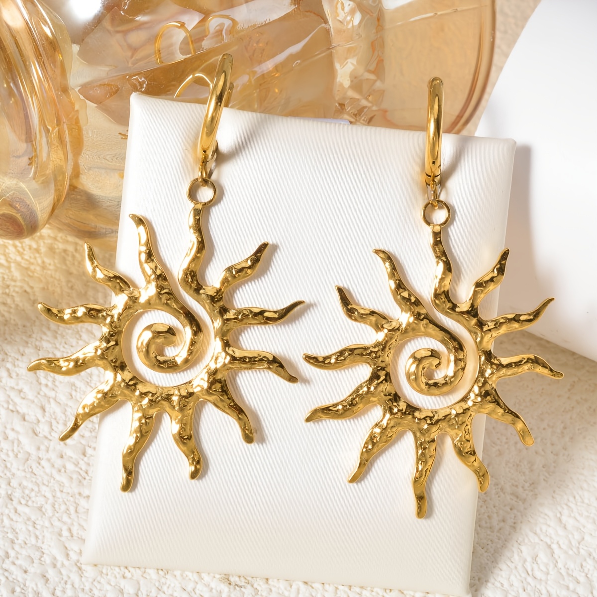 Gold-Toned All Seeing Eye Talisman Earrings