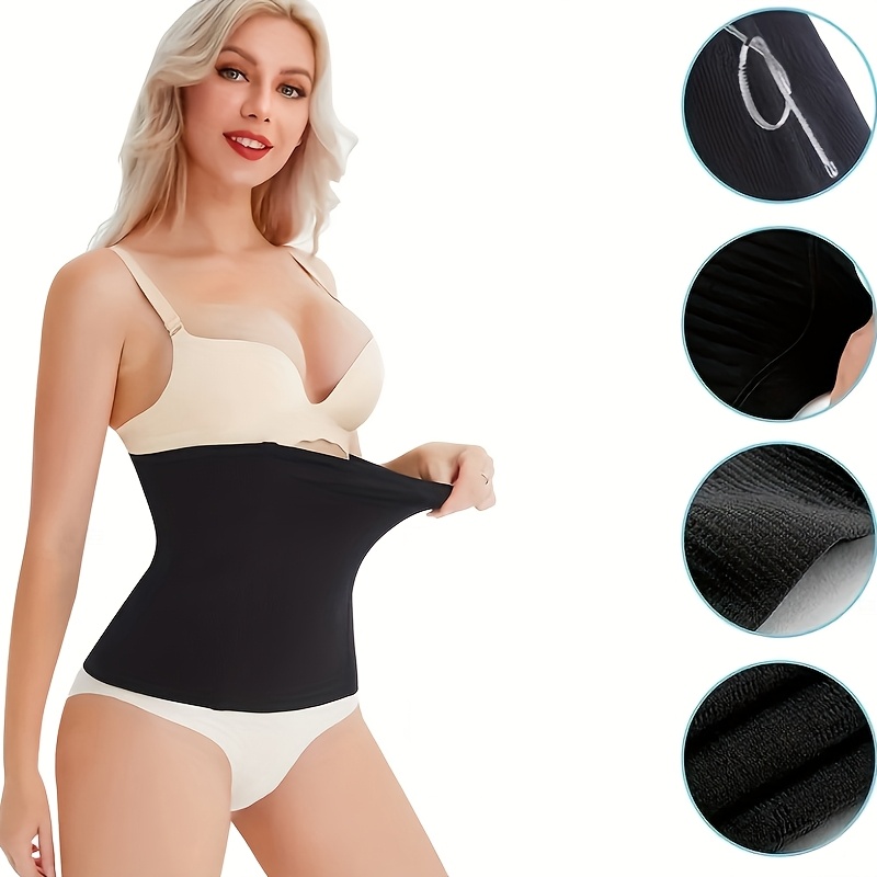 Seamless Waist Trainer with and Spandex for Posture Improvement and Medium Control Level