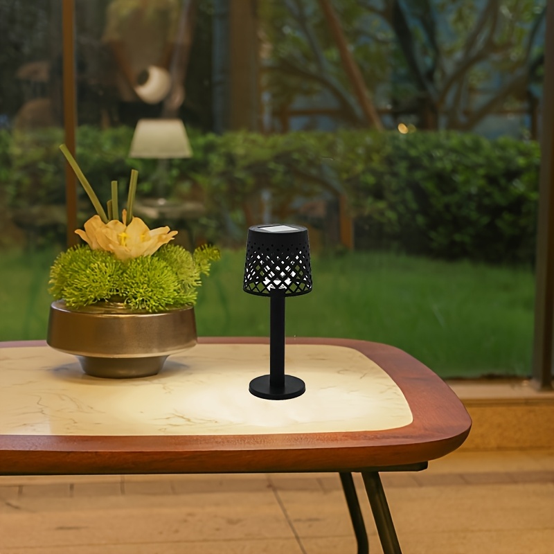 4pcs solar powered outdoor table lamps auto solar lighting Temu