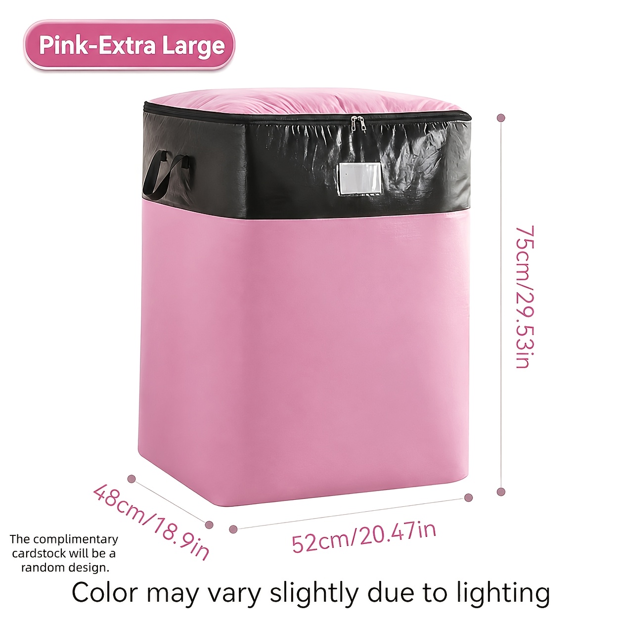 TEMU Heavy-duty Extra Large Moving Bags, Waterproof Zippered Storage For Comforters, Pillows & Clothes - Durable Reusable Packing Bags For Moving &