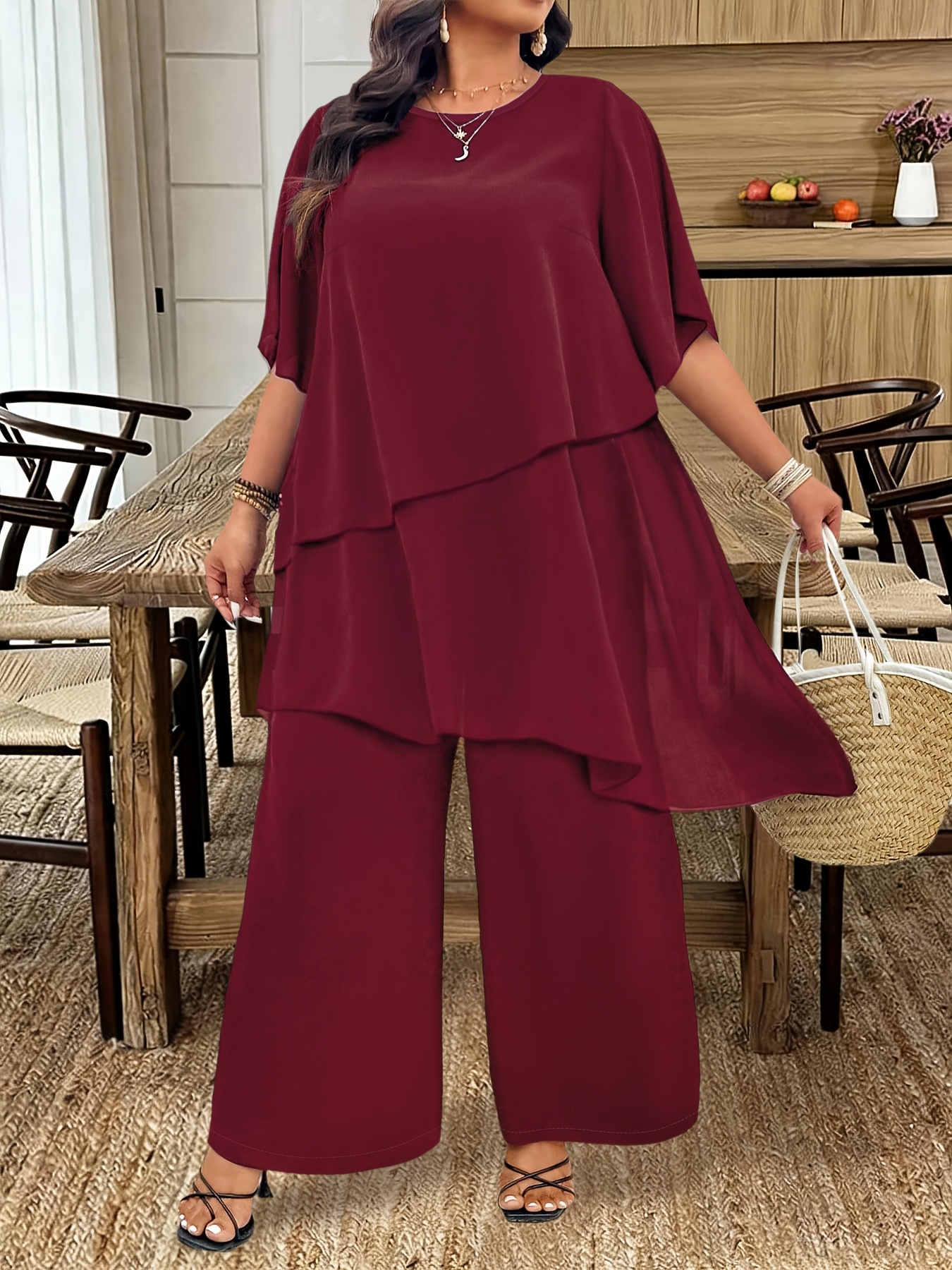 plus size burgundy dress pants plus size 2pcs set plus size womens suit 19 momme front pants with straight Dua Lipa Celebrates Her Color:Pearl-Pink