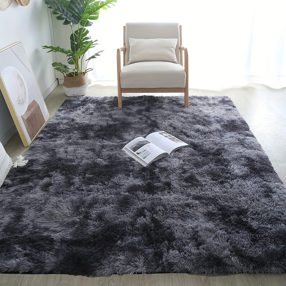 scandinavian style tie dye   rug fluffy soft polyester tufted area rug stain resistant non slip low pile carpet for living room bedroom office machine made indoor mat for all holidays details 2