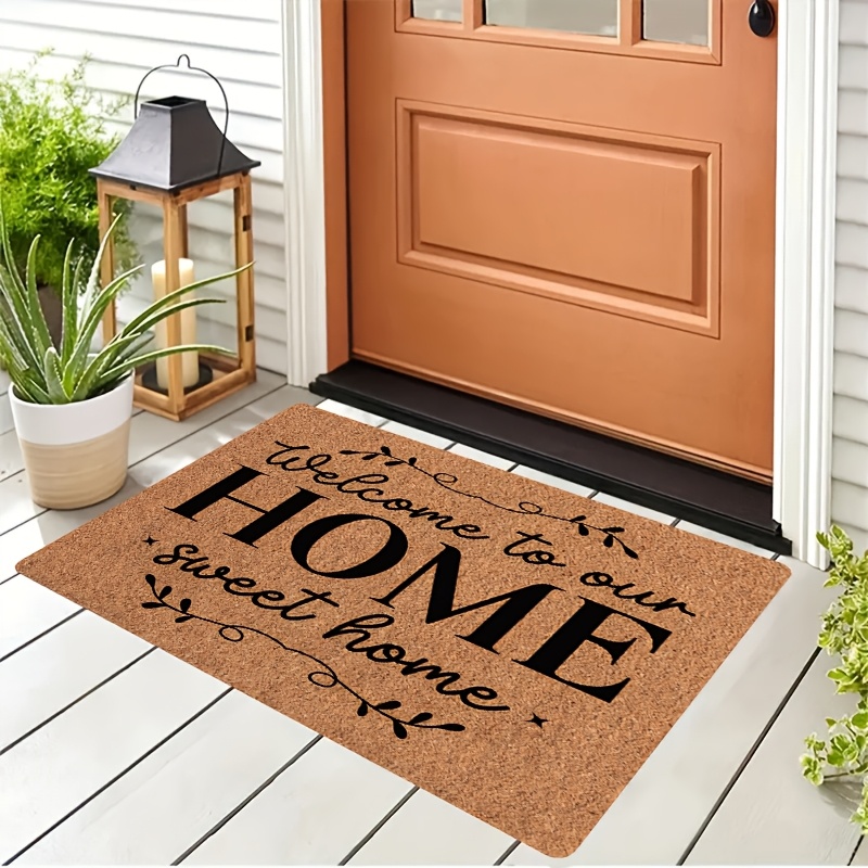 

Welcome To Our Sweet , Polyester, Lightweight, Non-slip, Washable, Low Pile, Machine Made Rug With For Home Entrance, Living Room, Bedroom, Bathroom, Hallway, Kitchen, Front Door Decor