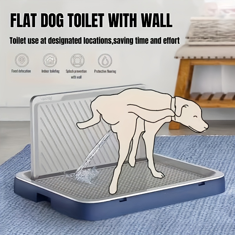 extra large non slip dog potty training toilet with elevated grille deep urine storage slot and easy   for small to medium breeds durable silicone pp material gray dog bathroom accessory   product polypropylene construction