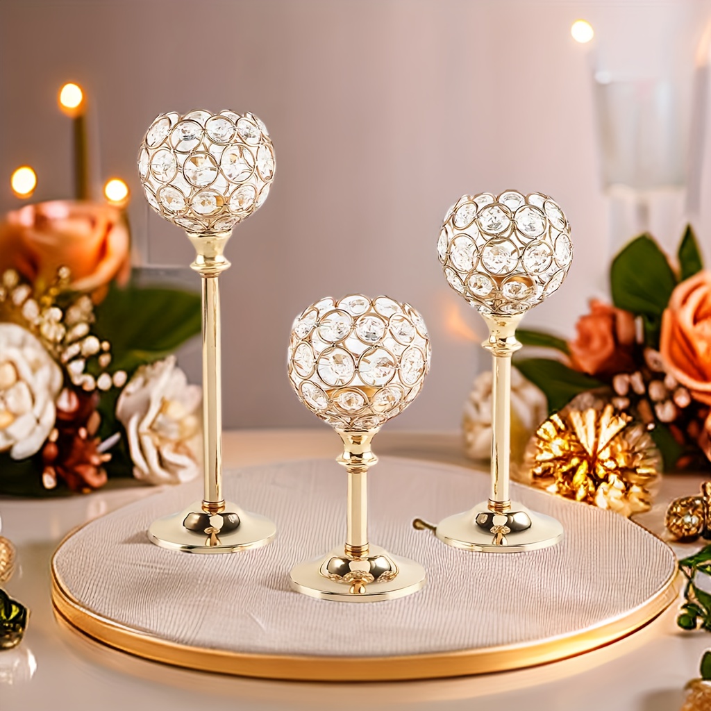 

6pcs Holder Set - 3 Sizes, Metal Tea Light Holders For Wedding Centerpieces, Table Decor, Fireplace Accents & Room , Wall Decor, Best For Christmas, Thanksgiving