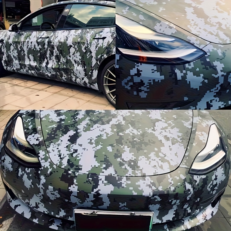 1 Roll Camouflage Color-changing Self-adhesive Vinyl Car Wrap - -grade Camo Uv-resistant Pvc Protection Film (19.7"x118.1"/50x300cm) - Conceal Vehicle , & Stick Application For, Trucks, Suvs