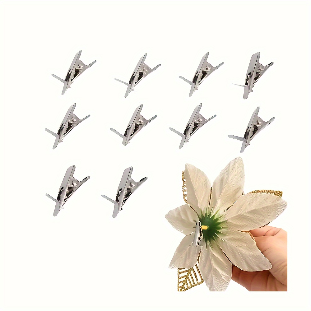 

A Set Of 51/21/11 Mini Metal Clips, Christmas Flower Mini Fixing Clips, Christmas Tree Ornaments And Wedding Party Decoration Supplies