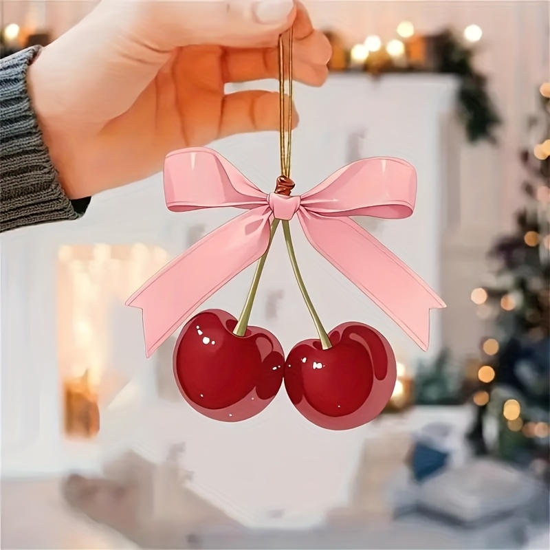 

Bow Car Charm - Ideal For Christmas Tree, Home Decor & Keychain - 's Gift For Holidays & Birthdays, Christmas Decor