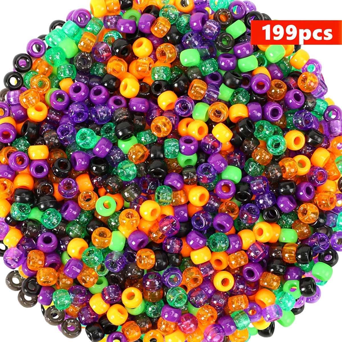 TEMU 199 stuks QYWCTZ paardenkralen geschikt voor het maken van DIY-sieraden - 2 kleuren (Halloween & neutraal) paardvormige knutselkralen met gaten,