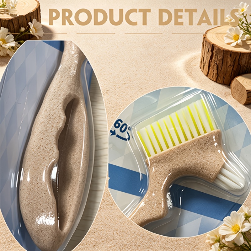 Double-Sided Denture Cleaning Brush with Ergonomic Handle