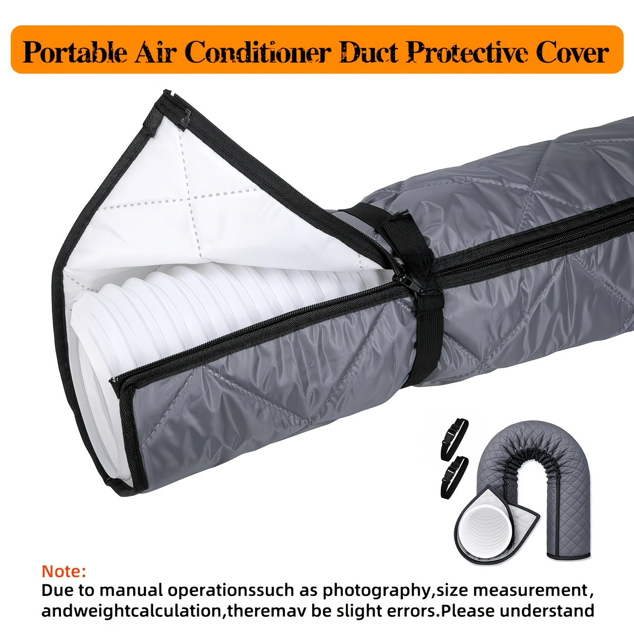 TEMU Portable Air Conditioning Duct Protective Cover, Portable Air Conditioning Duct Insulation Sleeve, Suitable For 5-6 Inch Diameter Exhaust Pipes.