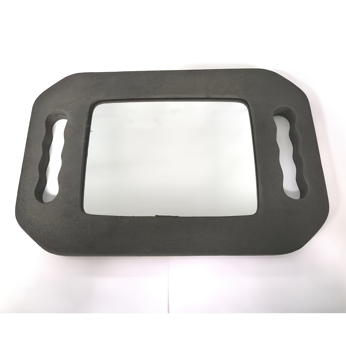 TEMU Single-person Dual-handle Hairdressing And Makeup Mirror, Professional Salon Mirror, Featuring A Foam Frame, Moisture-proof Spacer, And Polished