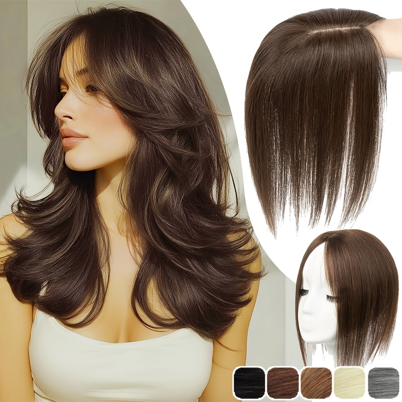natural human hair topper sold on Temu United States