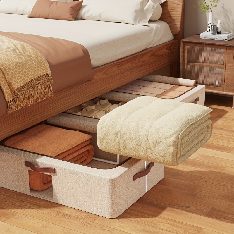 Large Capacity Underbed Foldable Storage Box with Lid