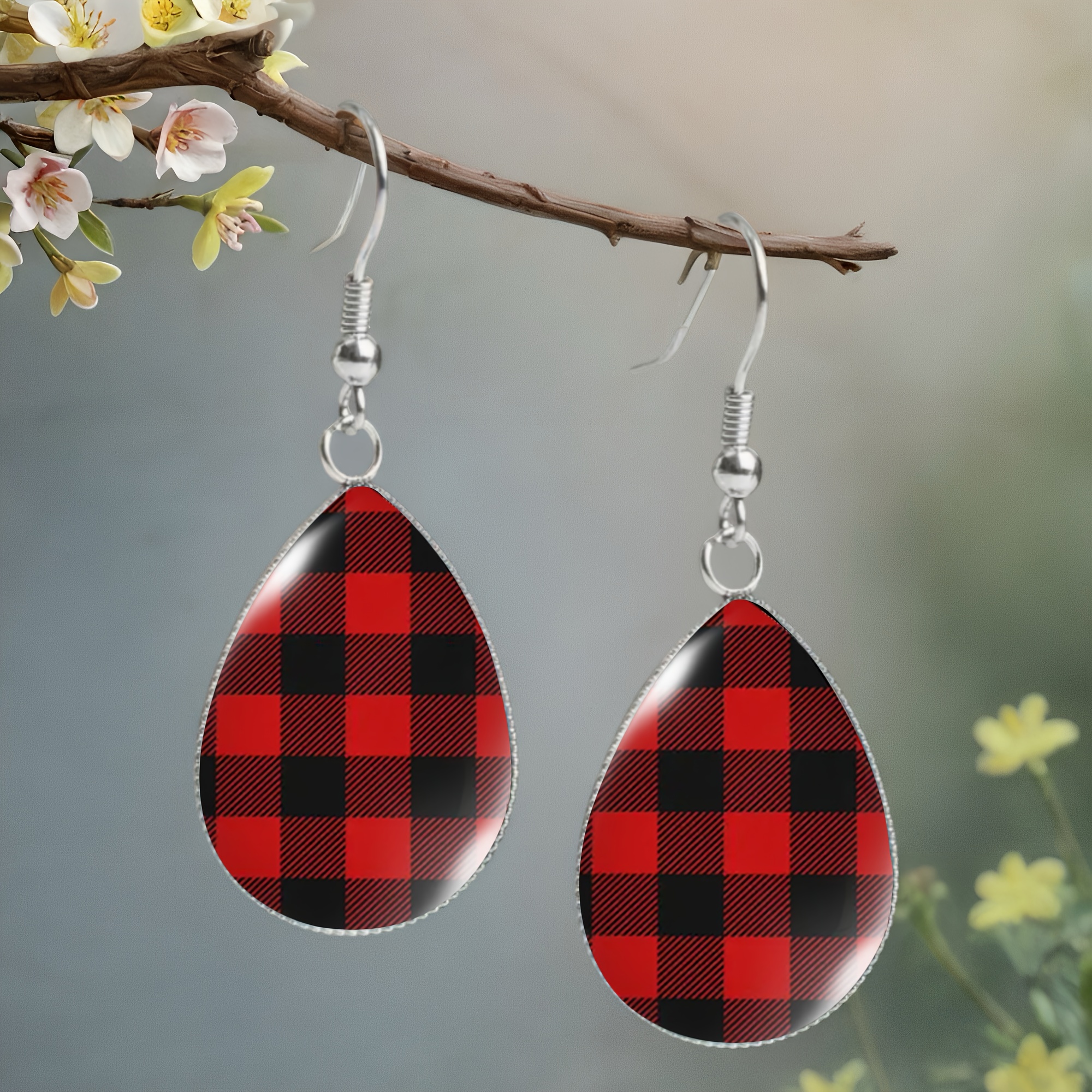 1 Pair Vintage Leopard Print Alloy Water Drop Earrings For Men And Women, Dangle Teardrop Shape Earrings Jewelry New Year Gift