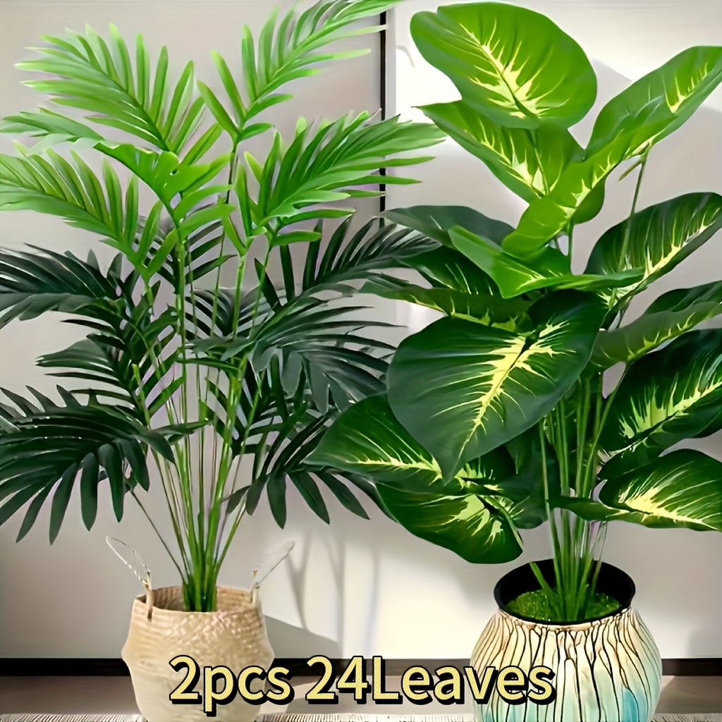 

2pcs Lifelike Artificial & Set - Hawaiian, , Beach-themed Parties, Weddings, Birthdays & Jungle Events | Plastic, Floor-standing, Home Decor, Hawaiian Party Decorations