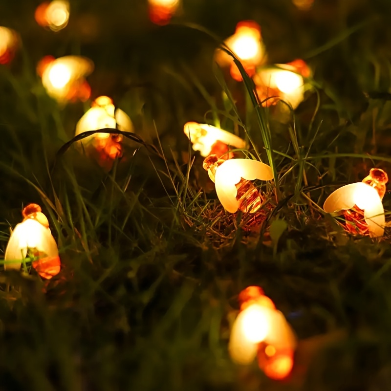 Guirnalda de luces LED con forma de abeja de plástico, estilo pastoril cálido y acogedor, decoración para fiestas y festivales, uso en interiores como dormitorio y exteriores como balcón, no incluye soporte ni bombilla