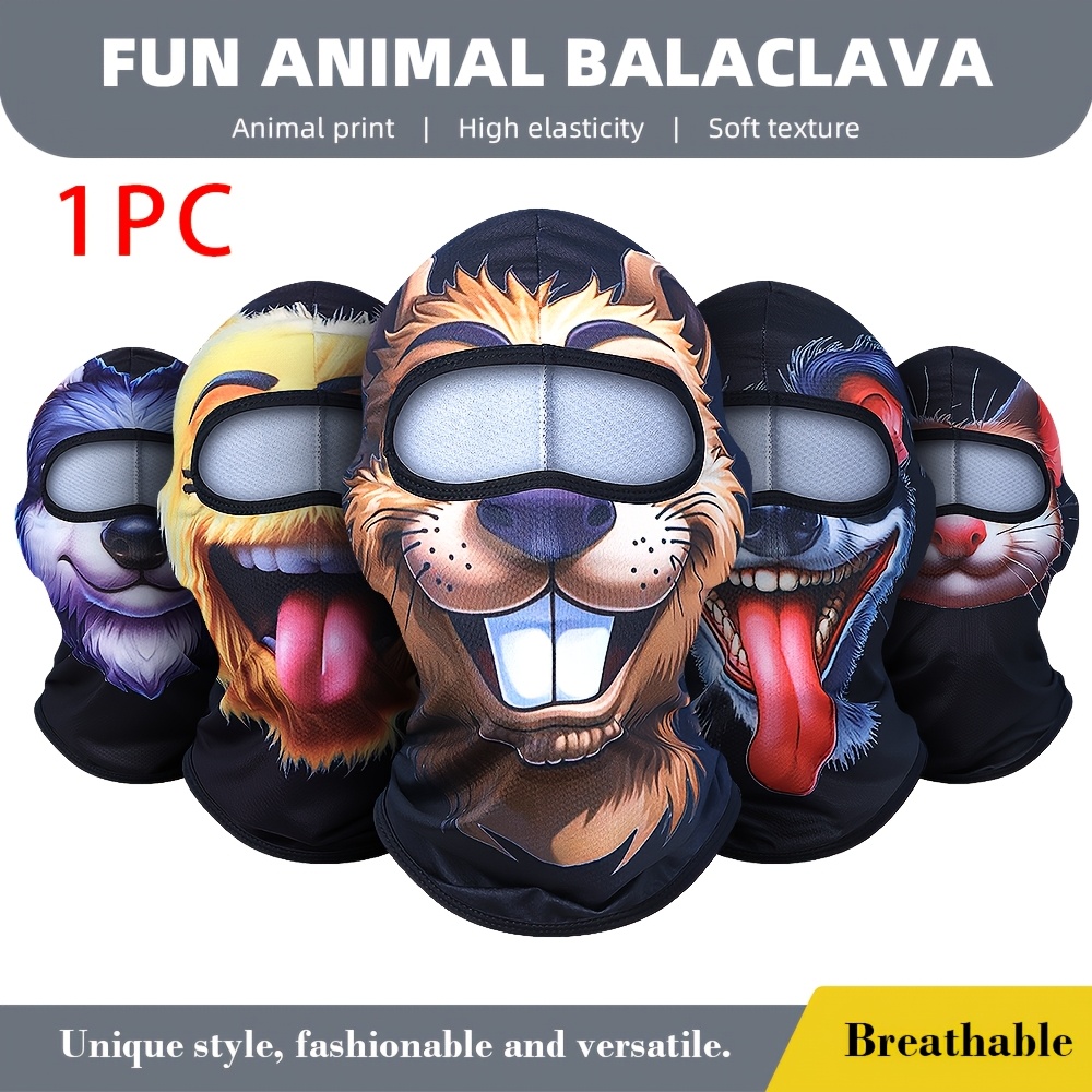 adorable animated pattern printed mask for cycling face protection sunshade headgear balaclava hat party costume mask