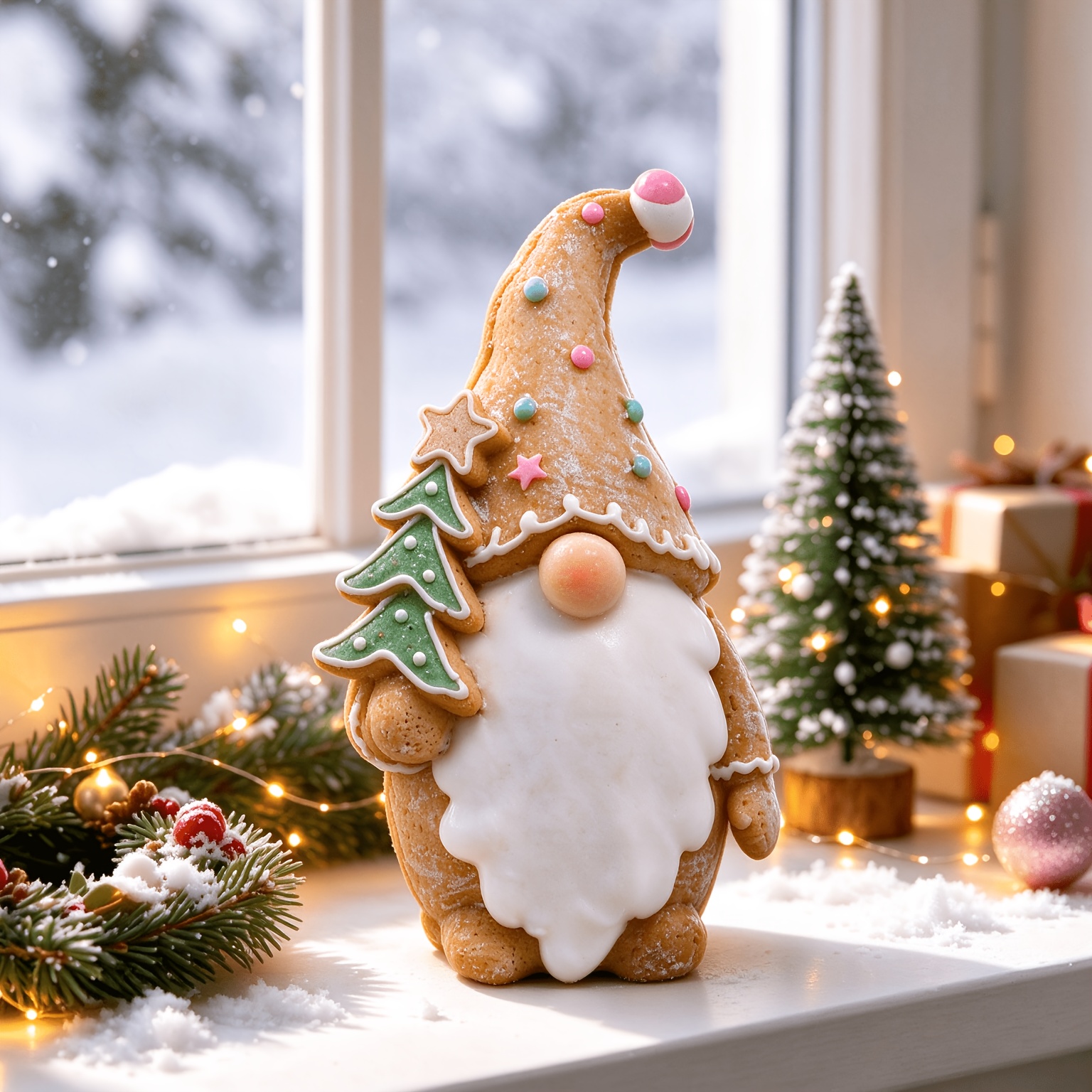 TEMU Christmas Gingerbread , Cute Elf Dwarf Sculpture, Winter Christmas Tabletop Ornament, Suitable For Christmas Winter Home Desktop Bookshelf
