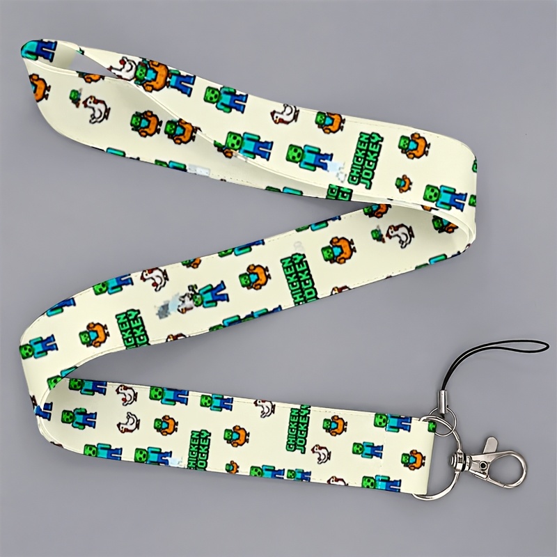TEMU Cordon 2D pièce unique pour hommes et femmes allant au travail ou à , avec imprimé jeu de jockey de en pixel art, pour téléphones et badges
