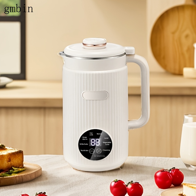 

Gmbin 1200ml Electric Soy Milk Maker & Wall Breaker - Quiet, Juicer For 3-4 People, Large Capacity, Stainless Steel & Plastic, 110v-130v, Needed, With Digital Display