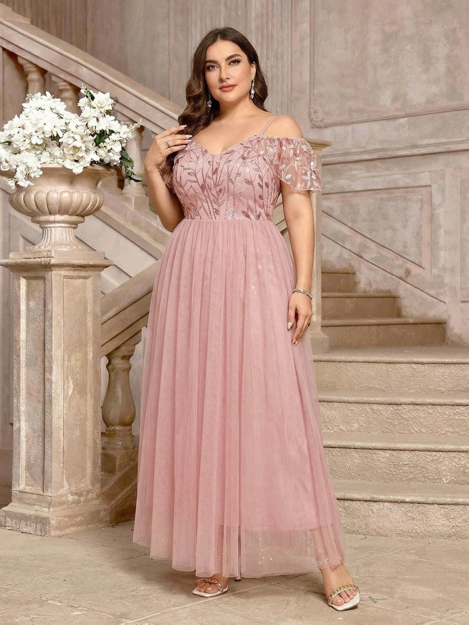 plus size formal dresses sold on Temu United States