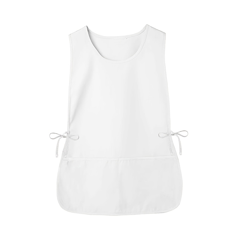 TEMU 1 Black Polyester Apron, Practical Work Apron, Kitchen Household Apron, Unisex, Bib Apron