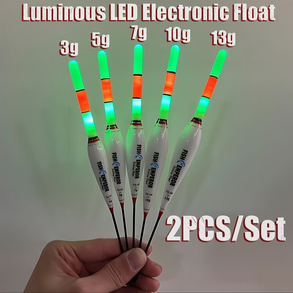 

2pcs/set Night Fishing Floats, High Buoyancy Electronic Led Floats, Fishing Accessories