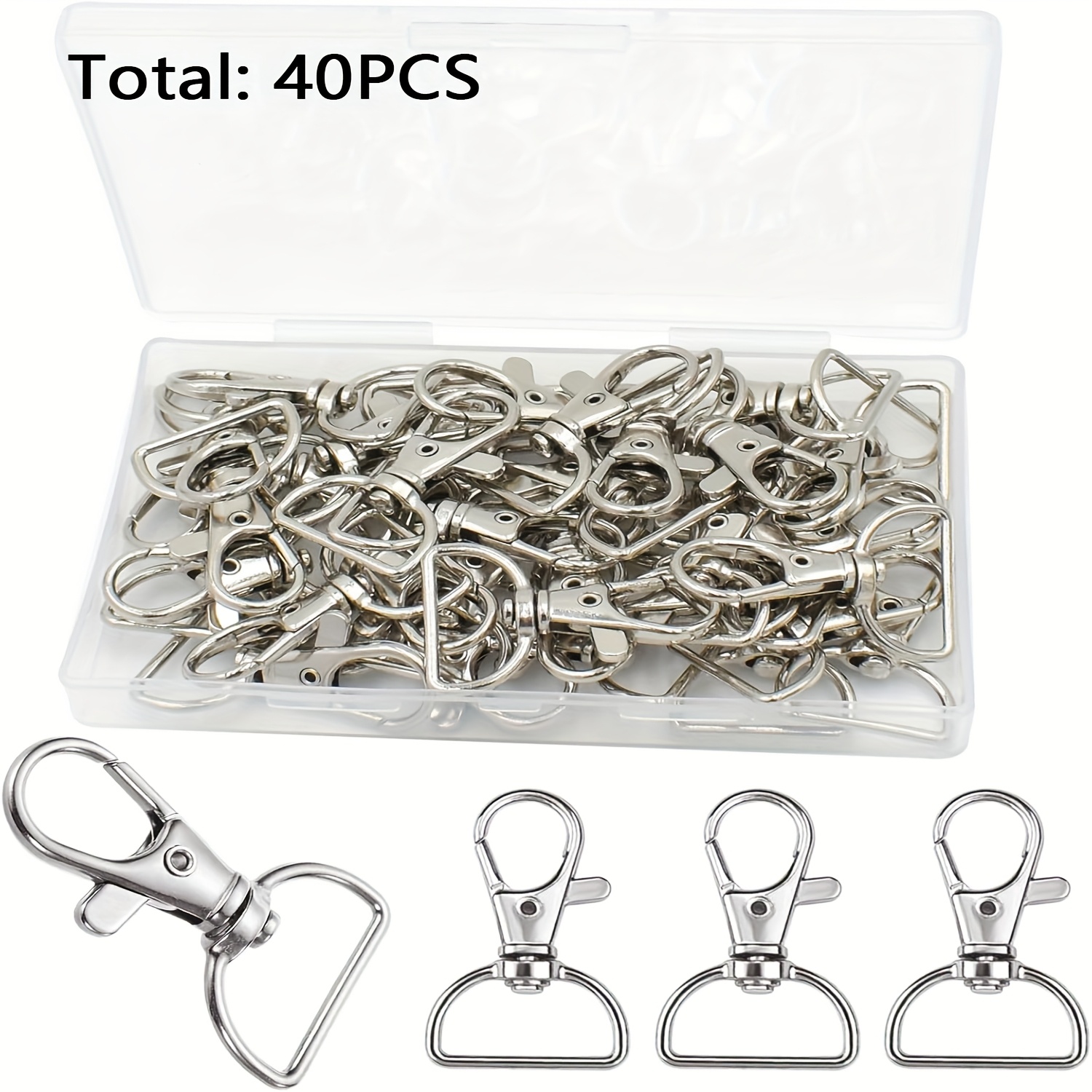 TEMU 40 pièces de porte-clés rotatifs en de coloré pour DIY, accessoires décoratifs pour sac à dos et porte-clés