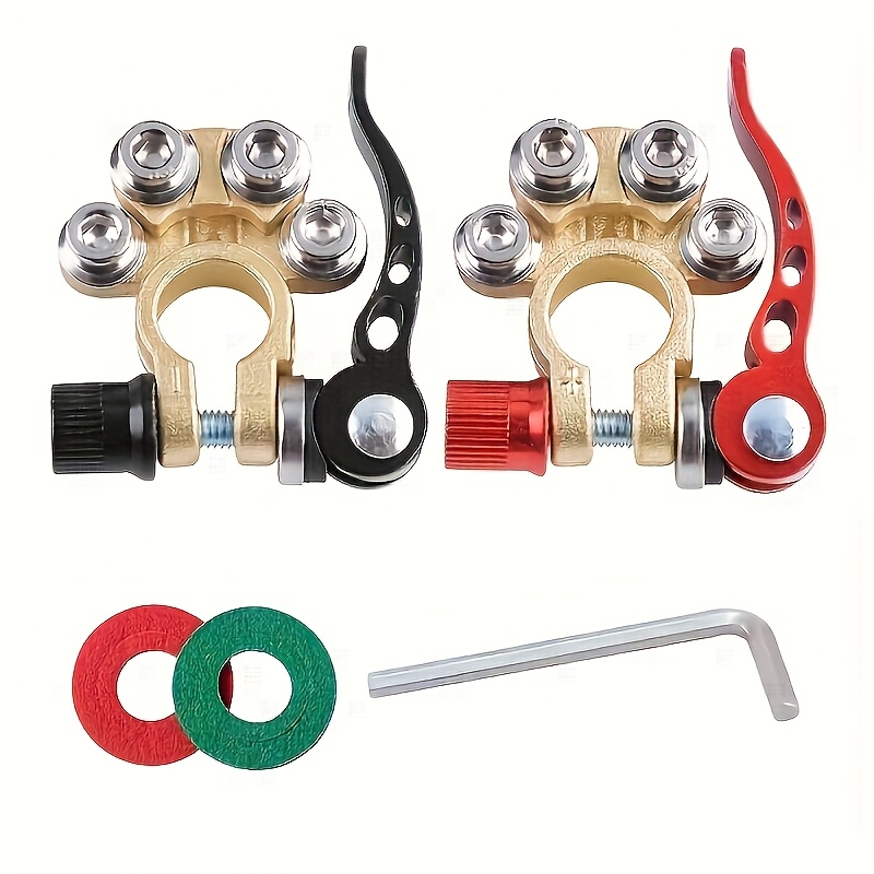 2pcs Car Battery Terminals Car Cable Connector Quick Disconnect Auto Wire Cable Shut-off Connectors For Car Auto Additions
