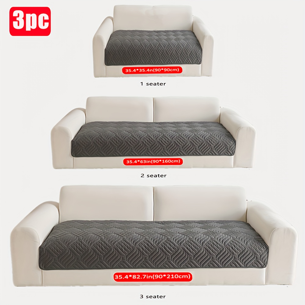 E-shop 3-teiliges modernes Textil-Muster Steppsofa-Bezug - Rutschfestes Polyester-Sofa-Matten-Set für Haustiere, geeignet für - bis 3-Sitzer-Sofas -