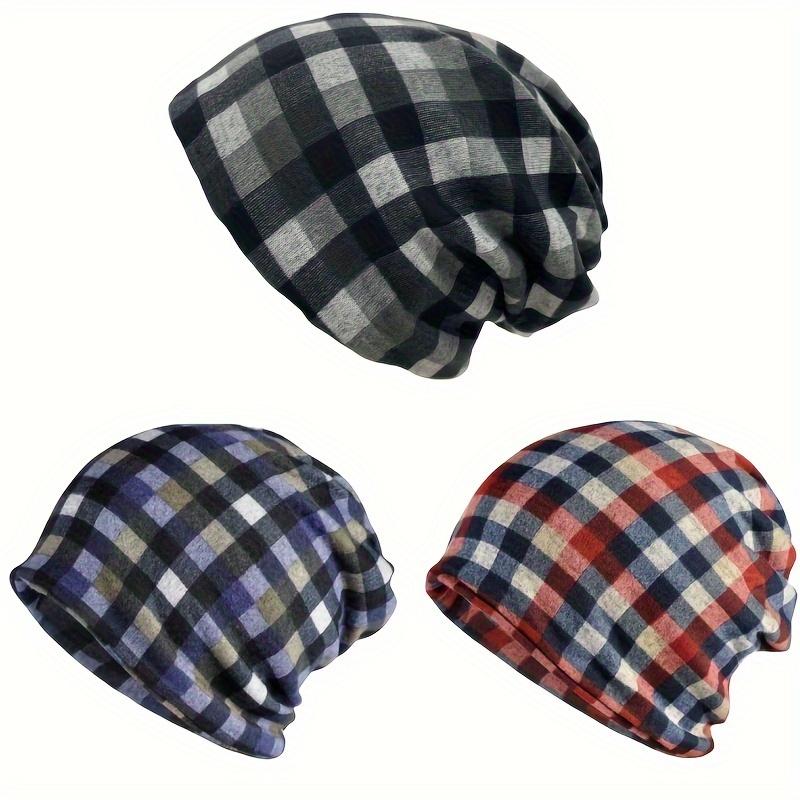 

1pc Beanie Hat, Polyester Lightweight Print Outdoor Sports Cold Weather Cap With Neck Warmer , Hand Washable, Winter Hat