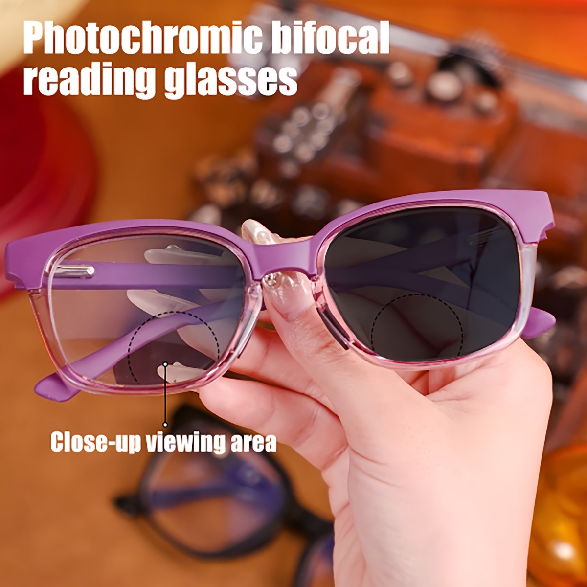 Photochromic Womens Bifocal Glasses Women's Photochromic