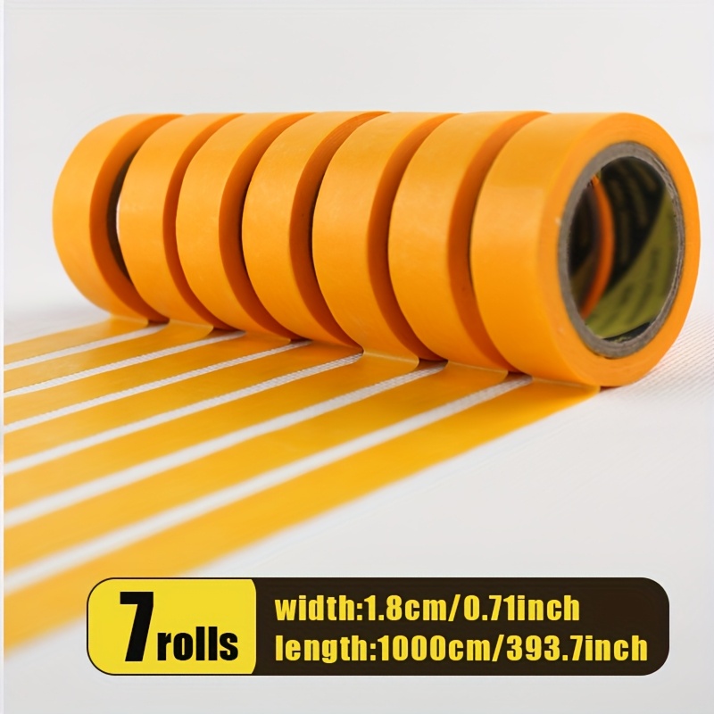 TEMU [Lot de 7 rouleaux/14 rouleaux] Ruban adhésif washi en papier jaune de d'origine, haute viscosité, résidus, pour artisanat / décoration murale /