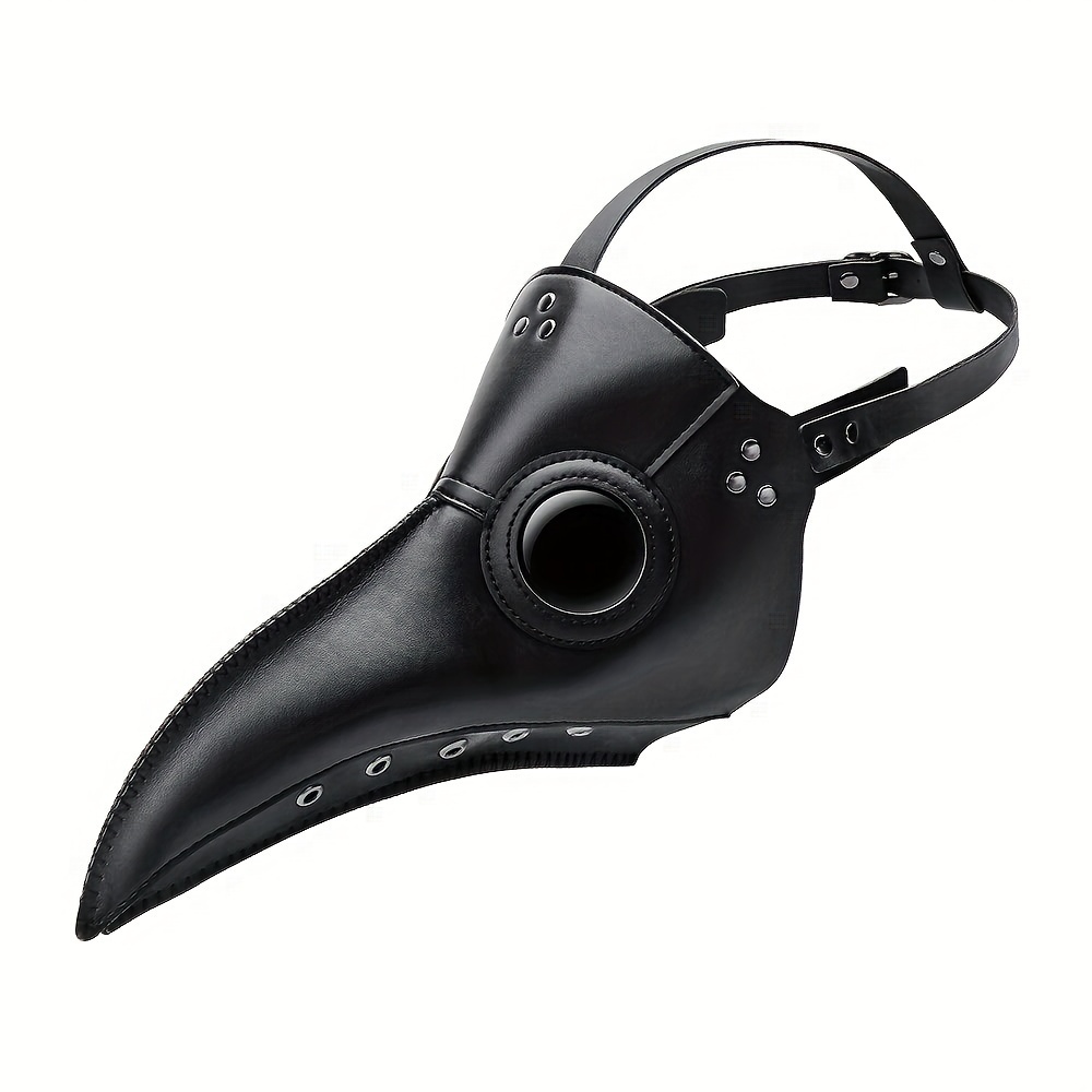 steampunk plague   mask retro gothic cosplay beak mask with adjustable strap pu leather   mask for halloween costume 0