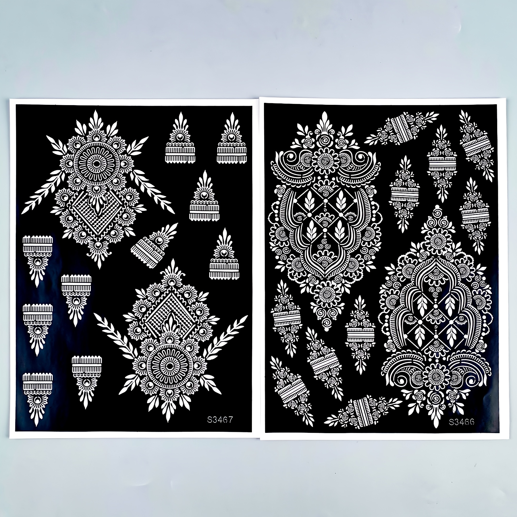 2 Sheets Reusable Tattoo Templates - Body Art Stickers With Pre-cut Stencil Sheets For , Permanent Makeup, Temporary Tattoos (no-mistake Body Painting)