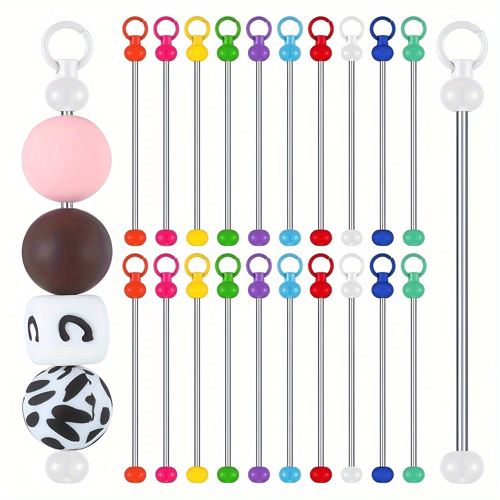 

20pcs Multicolor Beadable Keychain Bars Metal Bar Links For Jewelry Making Keychain Bars Accessories For Diy Pendant Charms