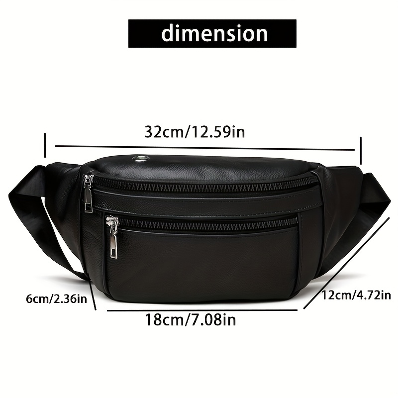 PU Leather Belt Phone Pouch Men