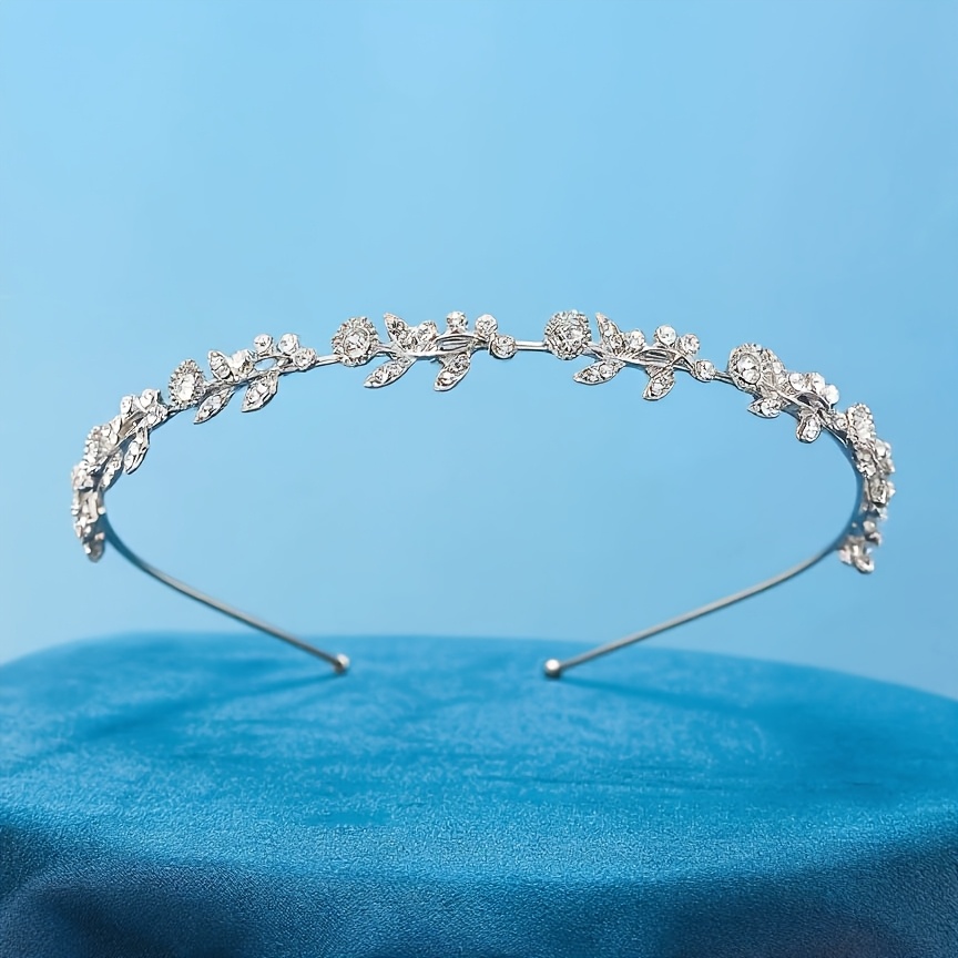 TEMU Women's Floral Headband - Alloy Bridal Headpiece With , Elegant Wedding, Birthday Party, Everyday Jewelry - Durable & Affordable Formal/ Casual
