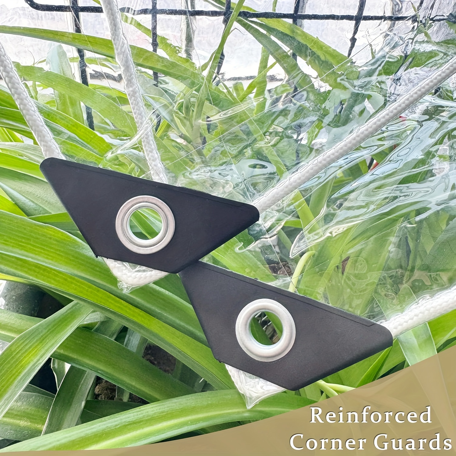 Heavy Duty Clear Pvc Waterproof Tarp With Rope Edge, 19.69inch Grommet