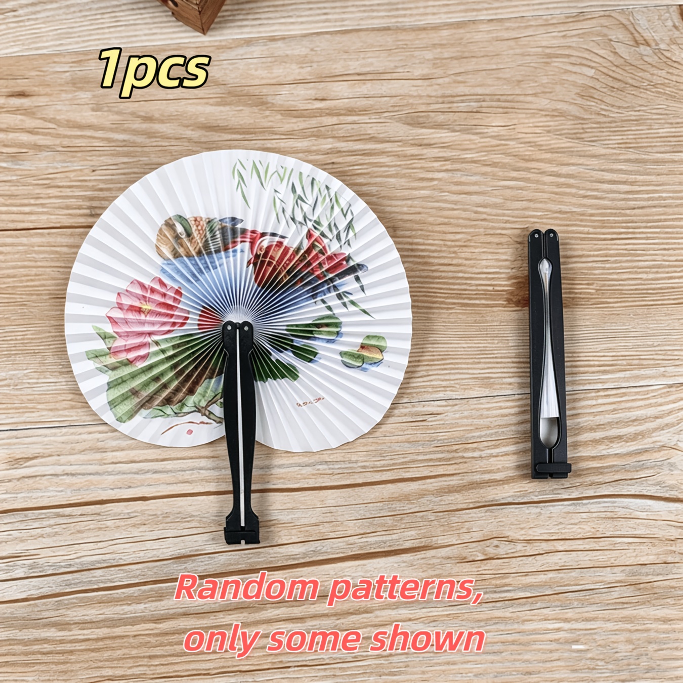 TEMU di carta pieghevole portatile 1 pz/10 pz, pieghevole cinese, pieghevole da donna, per matrimoni, compleanni, spettacoli di , oggetti di per