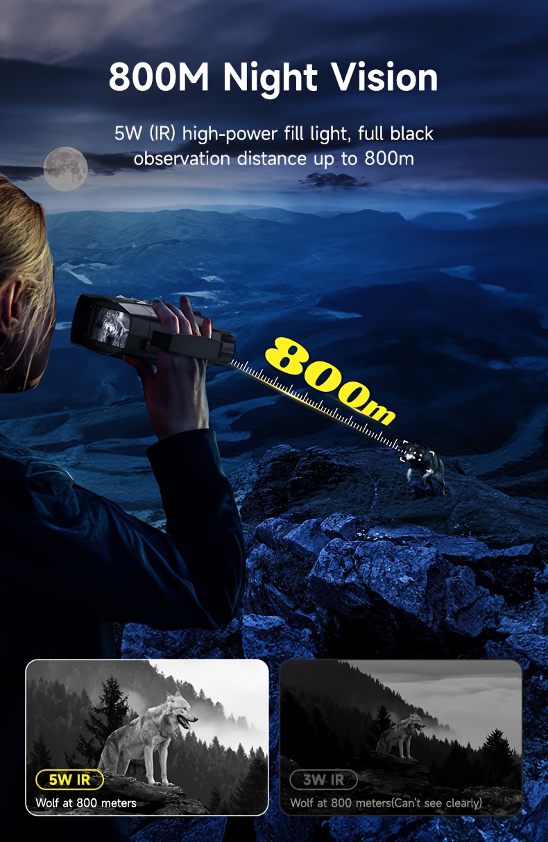 /hd infrared night vision   goggles with built-in   light & 5000mah battery, 10x zoom,   range, portable -free compass navigation device,   for hunting,   with memory card, night vision scopes, night vision thermal goggles,   night vision, night vision telescope for hunting, thermal vision  s, high magnification  s,  s with rangefinder, high definition  s, thermal infrared Product details 2