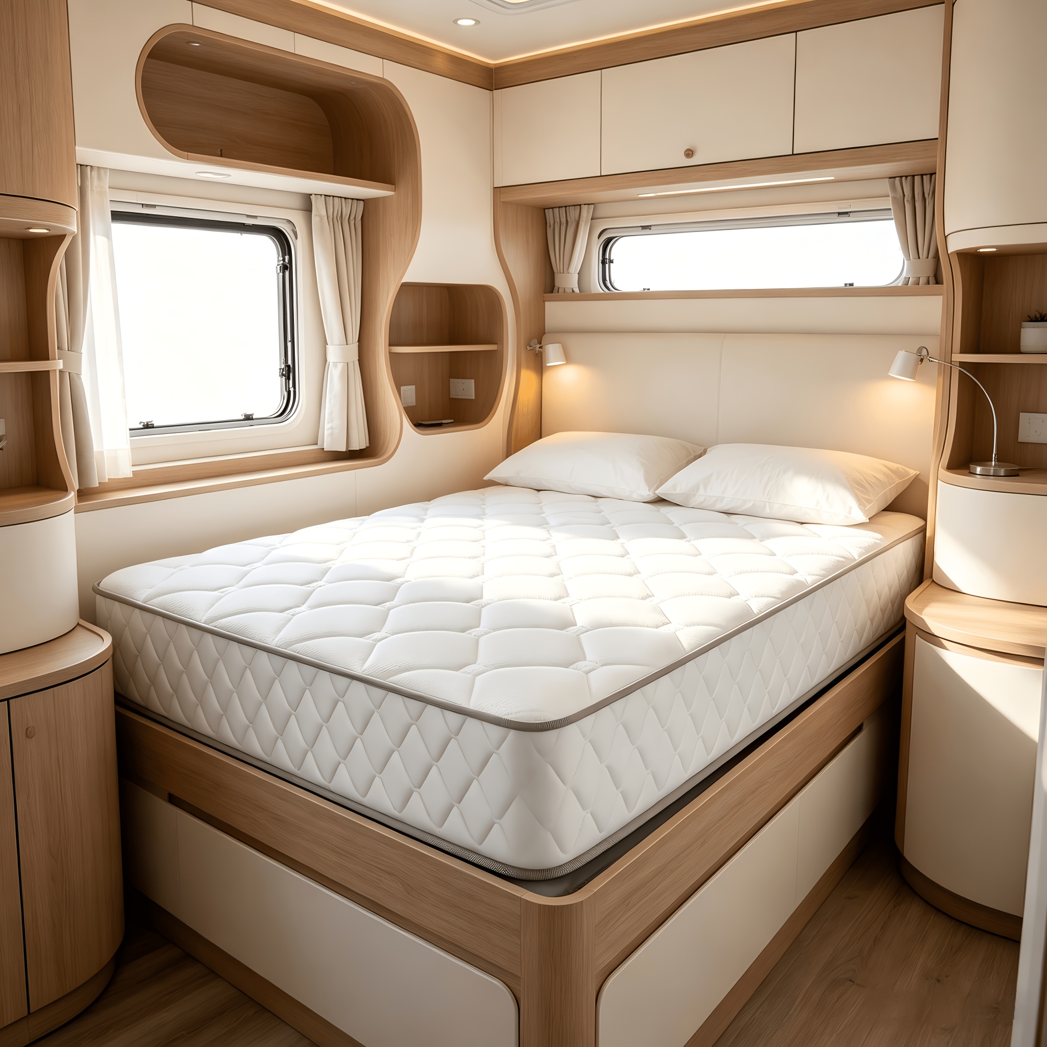 Image of Mattress 140x200cm/90x200cm/140x190cm/90x190cm, 7-zone Mattress, Firmness Level H3, Height 22cm, Spring Mattress With Removable, Washable Cotton Cover, Mattress Suitable For Rvs And Bedrooms