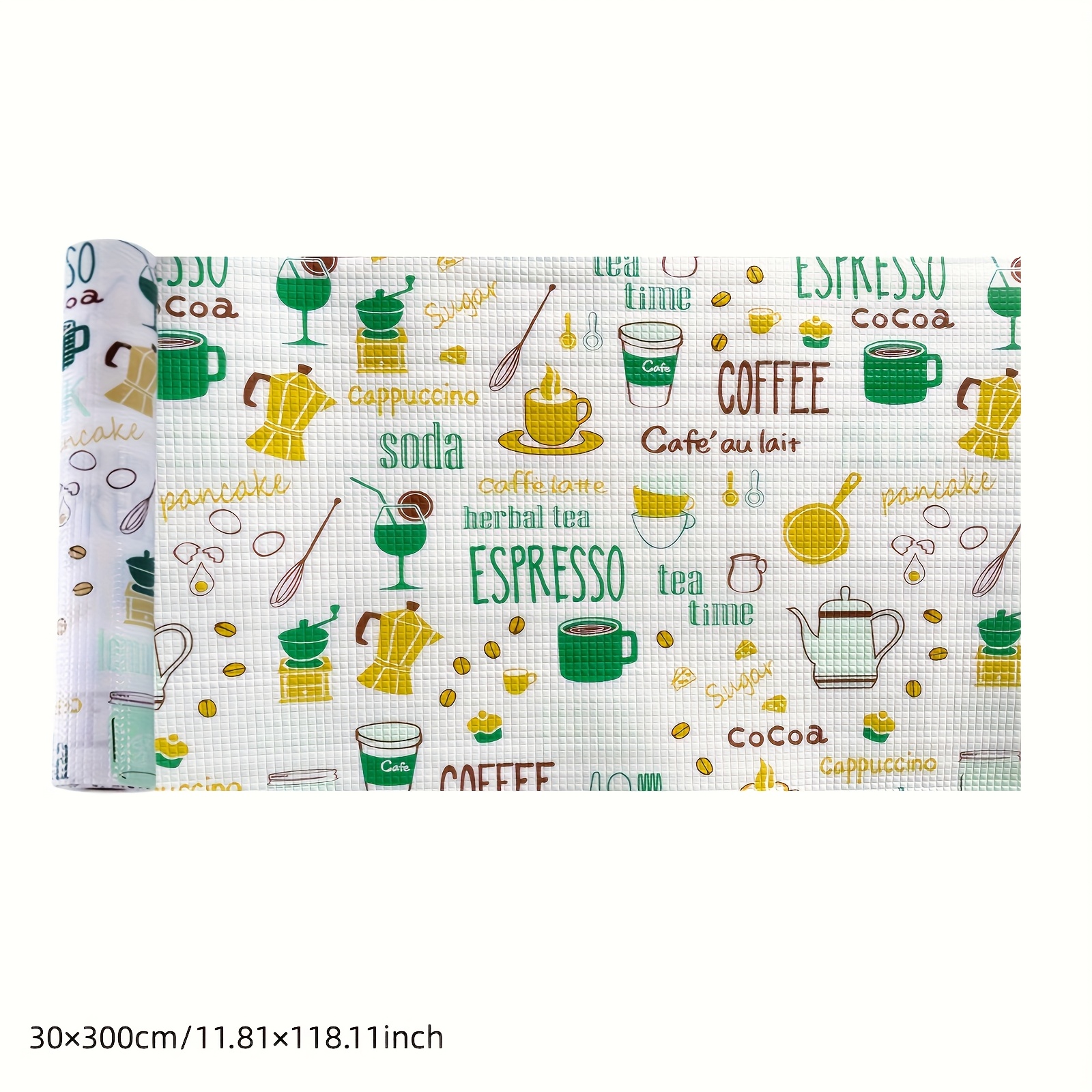 TEMU 1 Roll, 118.11* Inches, Kitchen Cabinet Liner, Drawer Liner - Multifunctional Kitchen, Bathroom And Bedroom Cabinet Shelf Pad, Dust-proof And