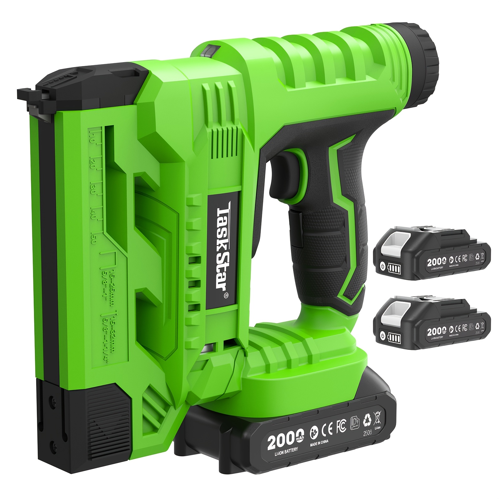 Taskstar 18g Cordless Brad Nailer & Stapler 2-in-1 For Makita 18v Battery | W/ 1000 Fasteners & Depth Control | Fall Upholstery Projects, Woodworking, Thanksgiving Decor Prep Kit(no Chager)